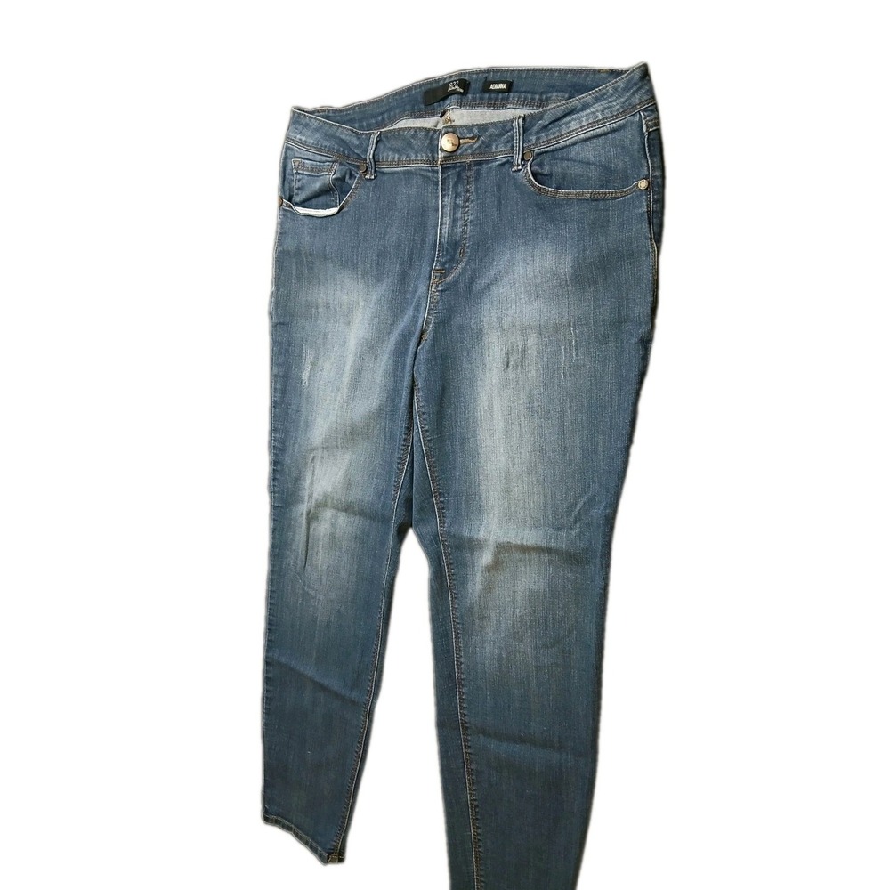 1822 ADRIANNA‎ Women's Blue Denim Jeans Skinny Light Weight Size 34X31 #441C